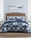 Nautica Mason Patchwork 2 Piece Comforter Set, Twin In Captain's Blue,green