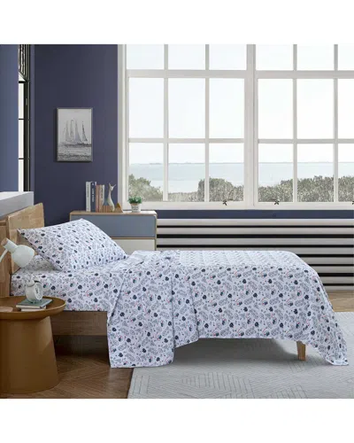 Nautica Maxon Map Lightweight Sheet Set In Blue