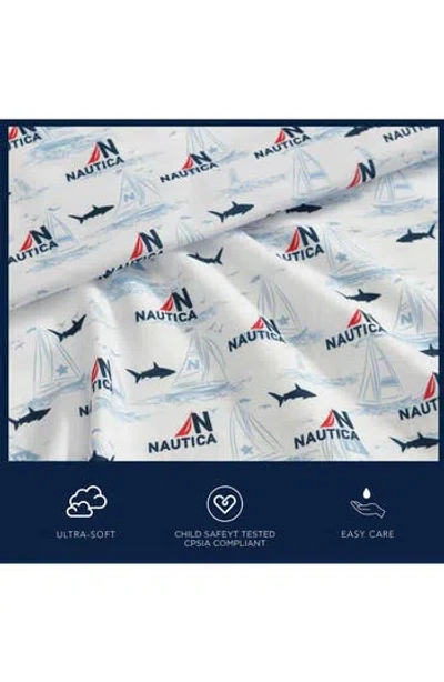 Nautica Maxon Microfiber Sheet Set In Plasic Blue