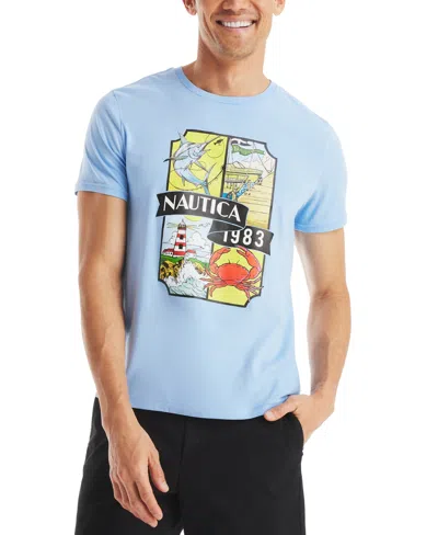 Nautica Men's 1983 Logo Graphic T-shirt In Noon Blue