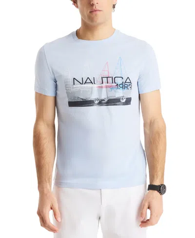 Nautica Men's 1983 Short Sleeve Graphic T-shirt In Skyway