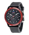 Nautica Men's Analog Black Polyurethane Watch, 43mm In Black