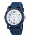 Nautica Men's Analog Blue Polyurethane Watch, 44mm In Blue