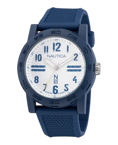 Nautica Men's Analog Blue Polyurethane Watch, 44mm