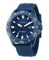 Nautica Men's Analog Blue Silicone Watch, 44mm In Brown