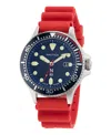 Nautica Men's Analog Red Polyurethane Watch, 43mm In Red