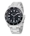 Nautica Men's Analog Silver-tone Stainless Steel Watch, 44mm In Silver