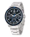 Nautica Men's Analog Silver-tone Stainless Steel Watch, 46mm In Metallic