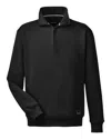 Nautica Men's Anchor Fleece Quarter-zip Sweatshirt In Black