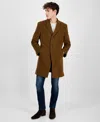 Nautica Men's Barge Classic Fit Wool/cashmere Blend Solid Overcoat In Vicuna