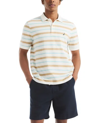 NAUTICA MEN'S BIRDSEYE STRIPE POLO SHIRT