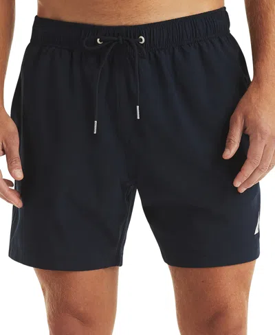 Nautica Men's Bright Cobalt Swim Trunks In Navy