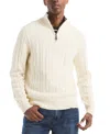 Nautica Men's Cable Long Sleeve Sweater In White