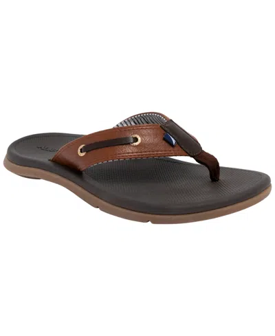Nautica Men's Casted Round Toe Flip Flops In Brown