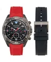 Nautica Men's Chronograph Multi Silicone Watch Set, 46mm In Multi