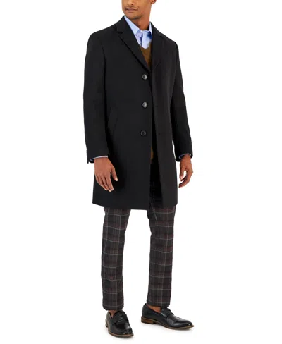 Nautica Men's Classic-fit Camber Wool Overcoat In Black