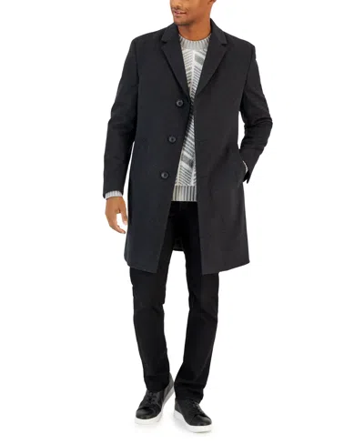 Nautica Men's Classic-fit Camber Wool Overcoat In Charcoal