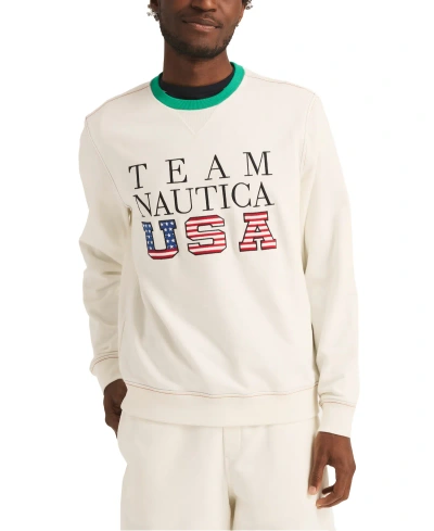 Nautica Men's Classic-fit Crewneck Sweatshirt In Sail White