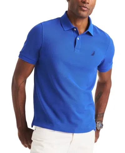 Nautica Men's Classic Fit Deck Performance Polo Shirt In Bright Cobalt