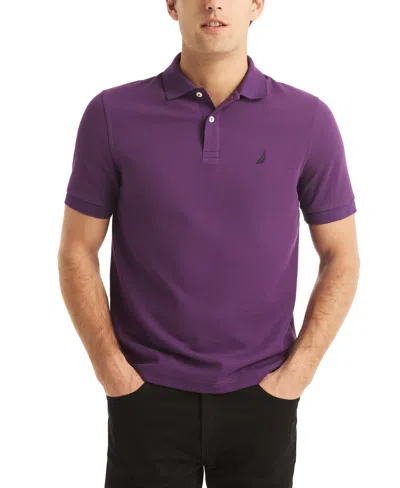 Nautica Men's Classic-fit Performance Deck Polo Shirt In Imperial Purple