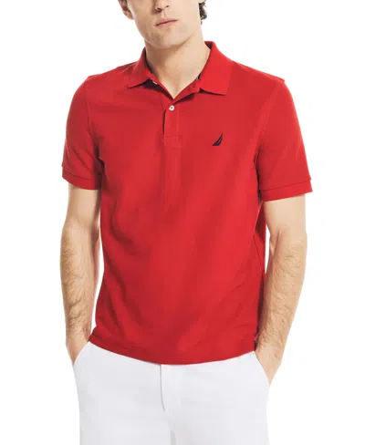Nautica Mens Big & Tall Classic Fit Performance Deck Polo In Olympic Blue