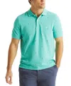 Nautica Men's Classic Fit Deck Printed Performance Polo Shirt In Green