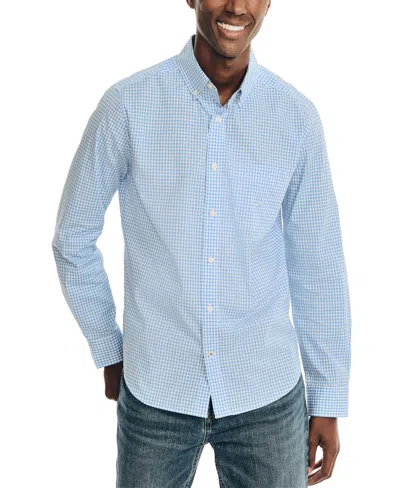 Nautica Men's Classic-fit Gingham Plaid Button-down Shirt In Blue