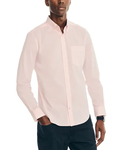 Nautica Men's Classic-fit Gingham Plaid Button-down Shirt In Pink