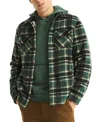 Nautica Men's Classic-fit Plaid Fleece-lined Button-down Shirt In Tidal Green