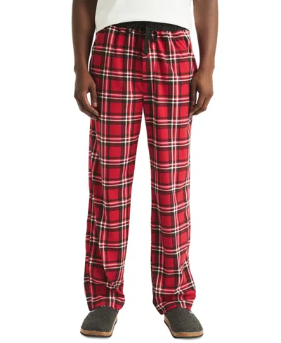 Nautica Men's Classic-fit Plaid Fleece Pajama Pants In Naut Red