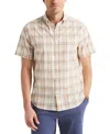 Nautica Mens Plaid Short-sleeve Shirt In Neutral
