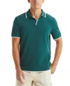 Nautica Mens Classic Fit Printed Polo In Deep Atlantic