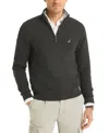 Nautica Men's Classic Fit Quarter Zip Sweater In Gray