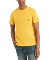 Nautica Core T-shirt Mens Pocket Cotton T-shirt In Goldstar