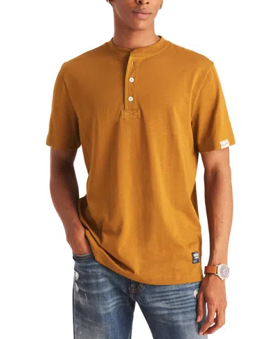 Nautica Men's Classic-fit Solid Henley In Tapenade
