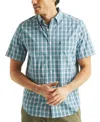 Nautica Men's Classic-fit Stretch Plaid Button-down Shirt In Pale Blue