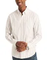Nautica Men's Classic-fit Stripe Button-down Oxford Shirt In Bright White