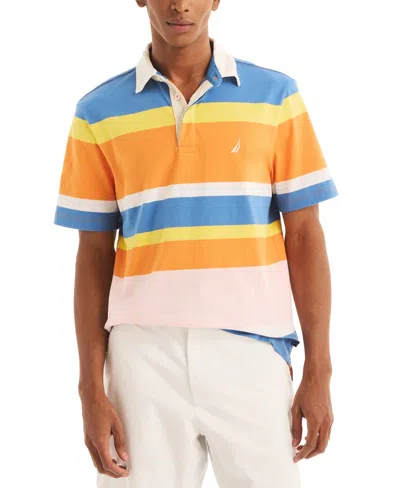 Nautica Men's Classic-fit Striped Rugby Polo Shirt In Coastgdorg