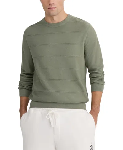 Nautica Men's Classic-fit Textured Crewneck Sweater In Green