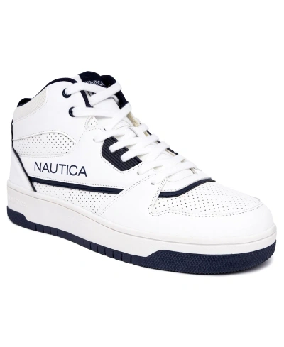 Nautica Men's Clifftop Athletic Sneakers In White,navy