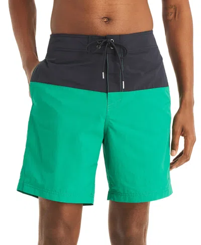 Nautica Men's Colorblocked Board Shorts In Navy