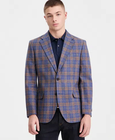 Nautica Men's Cotton & Linen Printed Modern-fit Sport Coat In Multi