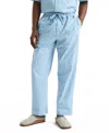 Nautica Men's Crafted Plaid Poplin Sleep Pant In Blue Yonder