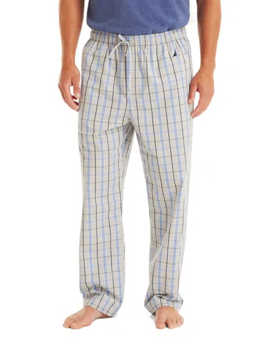 Nautica Men's Crafted Plaid Poplin Sleep Pant In High Rise