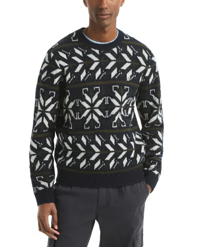 Nautica Men's Fair Isle Print Sweater In Blue