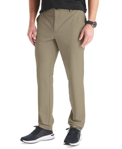 Nautica Men's Flat-front Performance Pants In Green