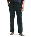 Nautica Men's Fleece Plaid Pajama Pants In Green
