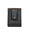 Nautica Men's Front Pocket Leather Wallet In Cognac