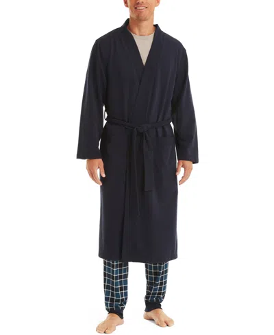 Nautica Men's Kimono Robe In Navy
