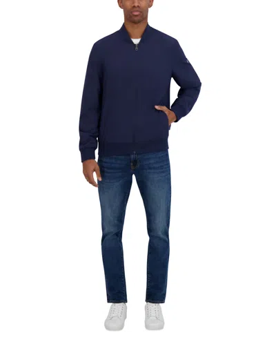 Nautica Men's Lightweight Flight Bomber Jacket In Navy Seas